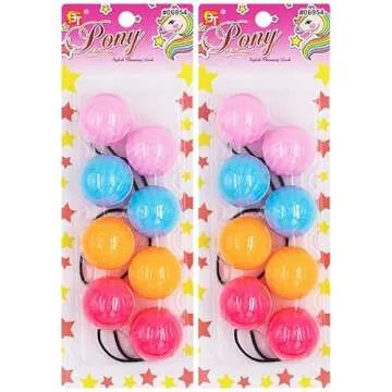 Bobble Ponytail Holders for Kids - Fun Hair Ties