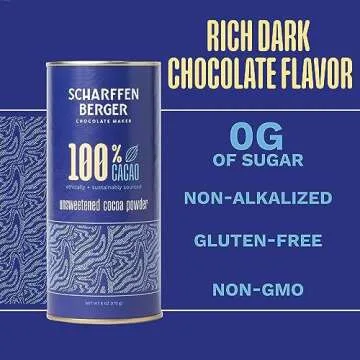Scharffen Berger 100% Cacao Dark Chocolate Cocoa Powder