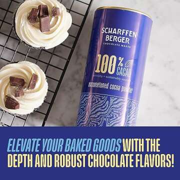 Scharffen Berger 100% Cacao Dark Chocolate Cocoa Powder