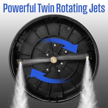 Westinghouse Outdoor Power Equipment PWSC12 12" Pressure Washer Surface Cleaner Attachment - 2500 Max PSI, 1/4” Connector