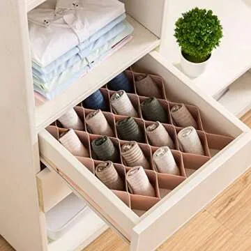 StarratS Honeycomb Drawer Organizer - 59 Slot Pink Dividers