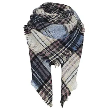 American Trends Womens Plaid Blanket Scarf for Women Classic Soft Tartan Wrap Shawl Oversized Shawl ...