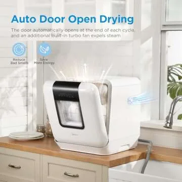 Midea MDC17P2DWW Countertop Dishwasher with Built-in Water Tank