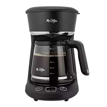 Mr. Coffee 12-Cup Programmable Coffeemaker, Brew Now or Later