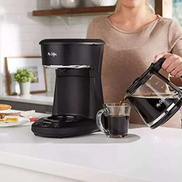 Mr. Coffee 12-Cup Programmable Coffeemaker, Brew Now or Later