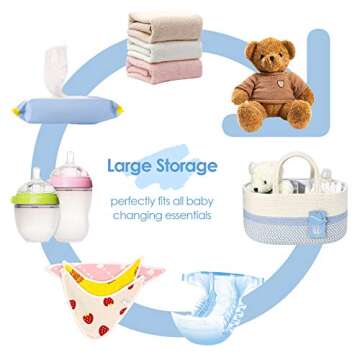 MTOUOCK Diaper Caddy Organizer - Handmade, Stylish Storage Solution