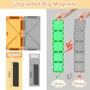 102PCS Magnetic Tiles Building Blocks STEM Educational Toys