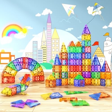 102PCS Magnetic Tiles Building Blocks STEM Educational Toys