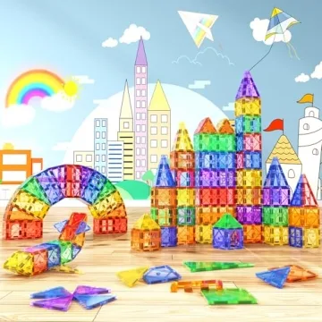 102PCS Magnetic Tiles Building Blocks STEM Educational Toys