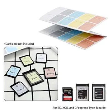 120 Count Stick-On Printable Memory Card Labels for Organization