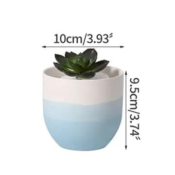 Gradient Matte Ceramic Flower Pot Simple Round Succulent Green Plant Potted Home Decoration Creative...