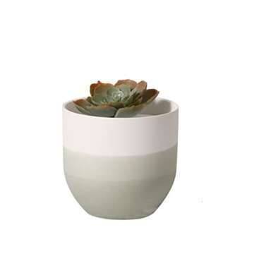 Gradient Matte Ceramic Flower Pot Simple Round Succulent Green Plant Potted Home Decoration Creative Gardening