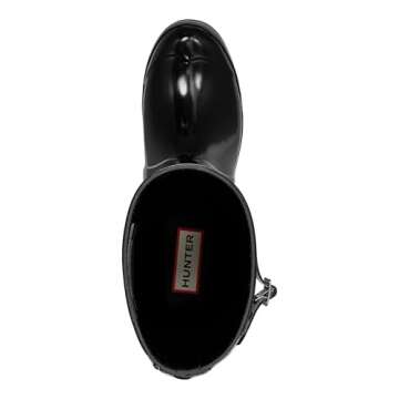 Hunter Women's Original Tall Gloss Rain Boots, Black, 8