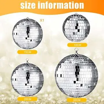4 Pack Large Disco Ball Set for Parties and Events