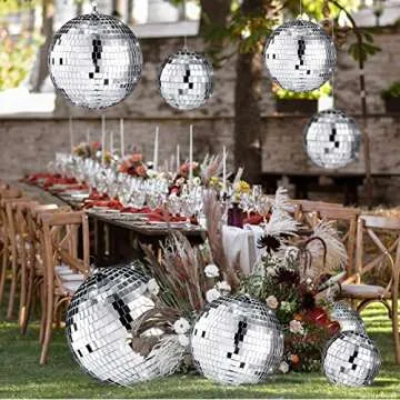 4 Pack Large Disco Ball Set for Parties and Events