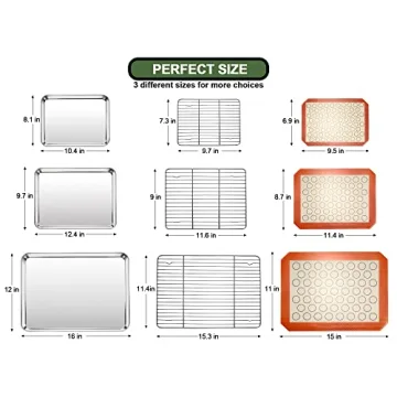 Heavy Duty Baking Sheet and Cooling Rack Set