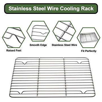 Heavy Duty Baking Sheet and Cooling Rack Set