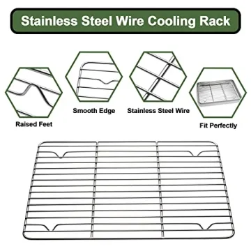 Heavy Duty Baking Sheet and Cooling Rack Set