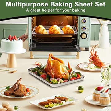 Heavy Duty Baking Sheet and Cooling Rack Set