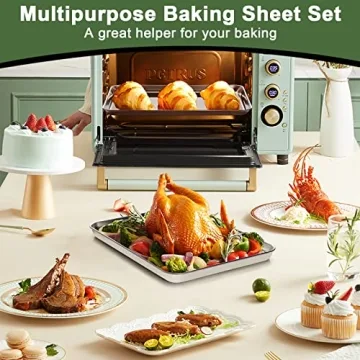 Heavy Duty Baking Sheet and Cooling Rack Set