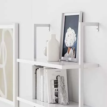 Nathan James Theo 6-Shelf Modern Wall Mount Bookshelf