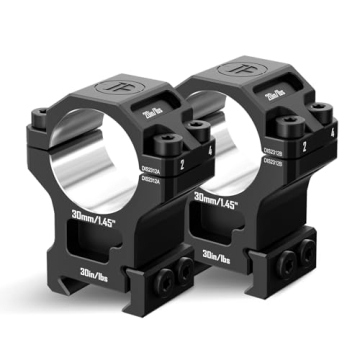 DISCOVERYOPT 7075 Aluminum Scope Rings, 30mm Rifle Scope Mount Rings for Picatinny, Precision Lapped...