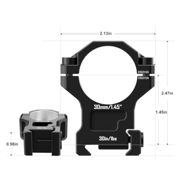 DISCOVERYOPT 7075 Aluminum Scope Rings for Precision Shooting