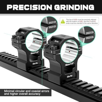 DISCOVERYOPT 7075 Aluminum Scope Rings for Precision Shooting