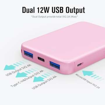 VANYUST S22 Portable Charger Power Bank for iPhone & Android