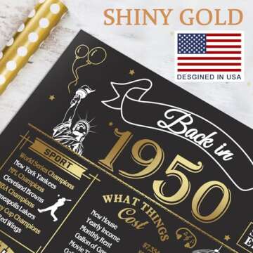 OLOSONG 75th Birthday Pop Up Card – Sparkling 3D Design for Milestone Celebrations