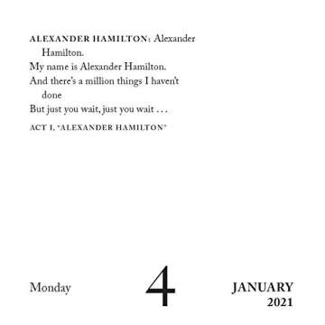 Hamilton 2021 Day-to-Day Calendar
