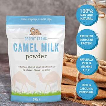 Desert Farms Organic Whole Camel Milk Powder - Certified PALEO and KETO!