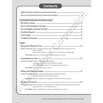 Evan-Moor Financial Literacy Lessons and Activities, Grade 5, Homeschool and Classroom Resource Work...