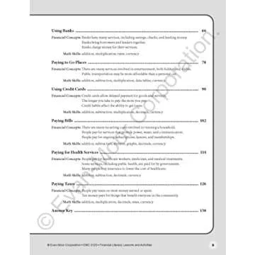 Evan-Moor Financial Literacy Lessons and Activities, Grade 5, Homeschool and Classroom Resource Workbook, Learn about Money, Earning, Paying Bills, ... (Financial Literacy Lessons & Activities)