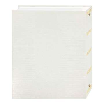 Magnetic Self-Stick 3-Ring Photo Album 100 Pages (50 Sheets), White