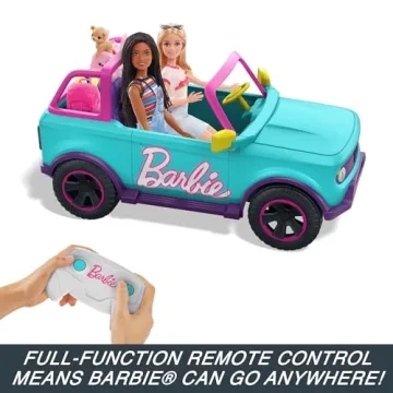 Barbie Remote-Control Pink SUV for 2 Dolls