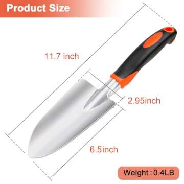 Garden Shovel Garden Hand Trowel, Heavy Duty Hand Shovel with Ergonomic Handle, Small Gardening Hand...