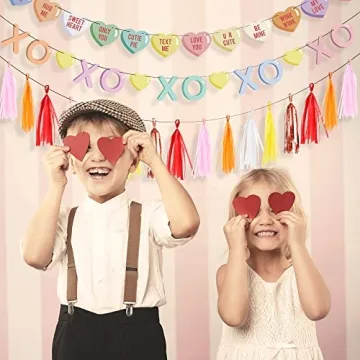 Lovely 20pcs Valentine Hearts Garland for Parties