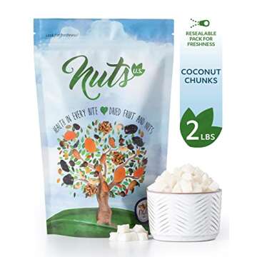 NUTS U.S. – Coconut Chunks | Sweetened |No Artificial Colors or Flavors | Refreshing and Delicious...