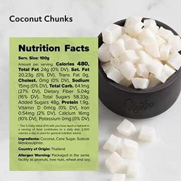 NUTS U.S. – Coconut Chunks | Sweetened |No Artificial Colors or Flavors | Refreshing and Delicious Coconut Flavor | In Resealable Bags !!! (2 LBS)