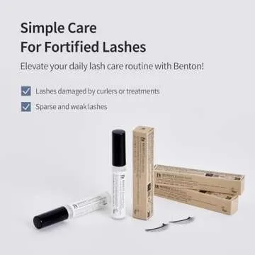 BENTON HONEST Eyelash Serum - Valentines Day Gifts for Her, Korean Skin Care Lash Serum with Hyaluro...