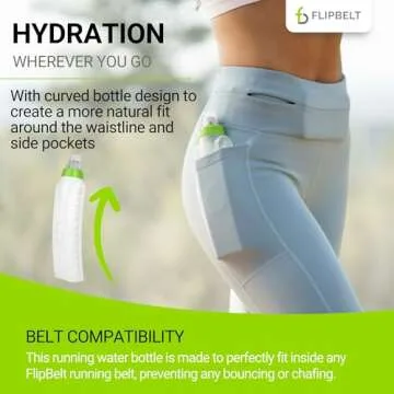 FlipBelt Arc Water Bottle for Active Hydration
