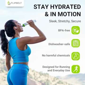 FlipBelt Arc Water Bottle for Active Hydration