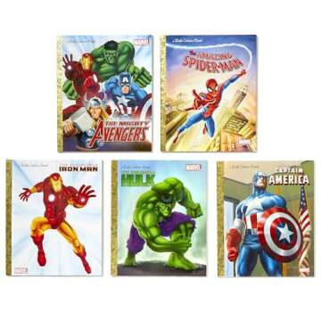 Marvel Super Heroes Little Golden Book Library: 5-Book Boxed Set: Spider-Man, Hulk, Iron Man, Captain America, The Avengers