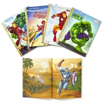 Marvel Super Heroes Little Golden Book Library: 5-Book Boxed Set: Spider-Man, Hulk, Iron Man, Captain America, The Avengers