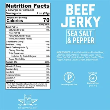 New Primal Grass-Fed Beef Jerky - Healthy Protein Snack