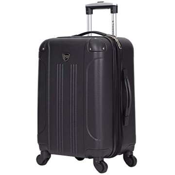 Travelers Club Chicago Hardside Expandable Spinner Luggage, Black, 3 Piece Set