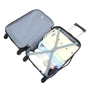 Travelers Club Chicago Hardside Expandable Spinner Luggage, Black, 3 Piece Set