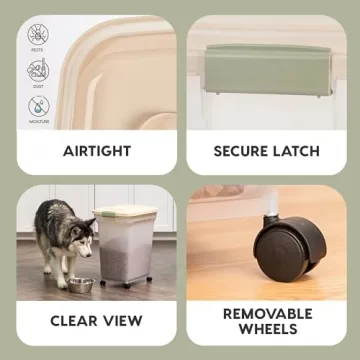 Airtight Dog Food Storage Container with Wheels