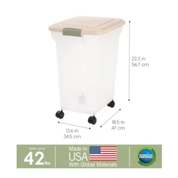 Airtight Dog Food Storage Container with Wheels